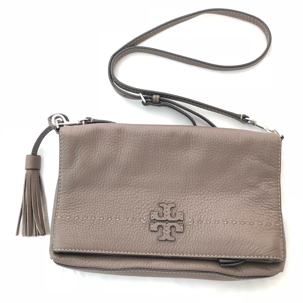 Tory Burch McGraw Fold-over Leather Crossbody
